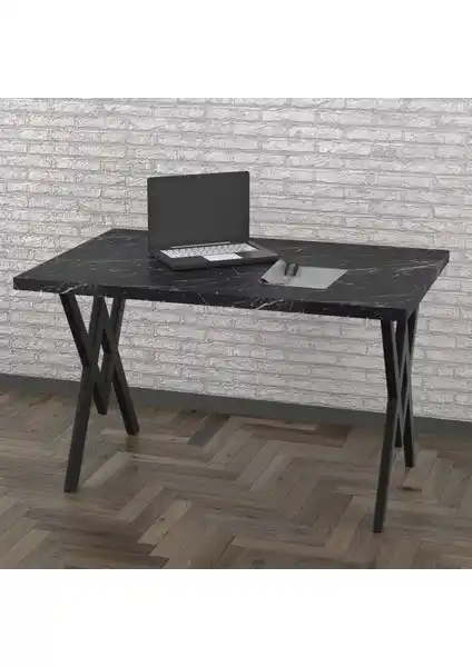 EvDemo Koza Çalışma Masası Mermer Görünümlü Modern ve Dayanıklı Tasarım