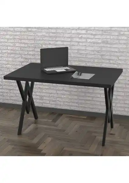 EVDEMO Koza Siyah Çalışma Masası Modern Tasarım ve Sağlıklı Malzemelerle Üretilmiştir