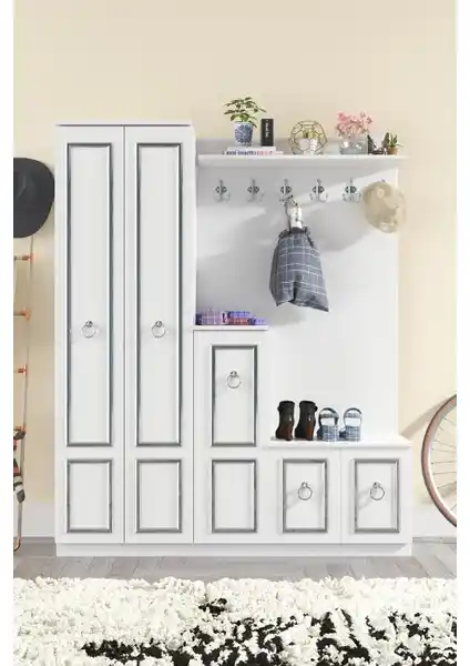 EVDEMO Silver Dalyan Portmanto: Sağlam ve Estetik Giriş Dekorasyonu Çözümü