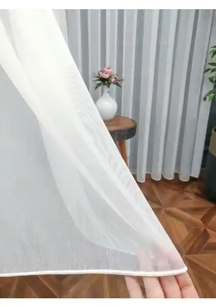 Evdepo Taç Bambu Keten Ekstraforlu Tül Perde: Şık ve Kolay Kullanımlı Modern Perde Seçeneği