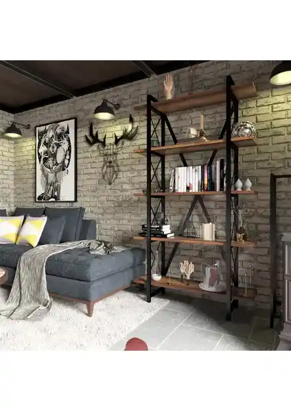 Evdesa Erciyes Metal Kitaplık 180x90 cm Modern ve Dayanıklı Depolama Çözümü