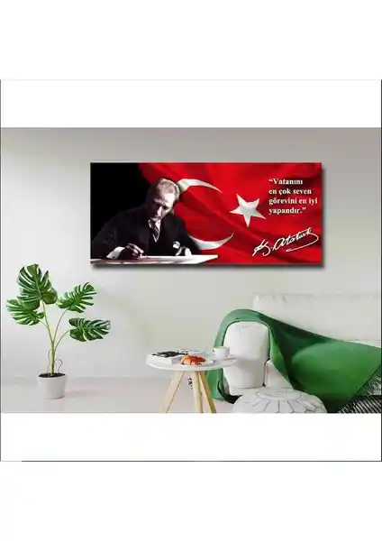 Evdetablo Atatürk Makam Panosu Kanvas Tablo Dekorasyon için Detaylı İnceleme