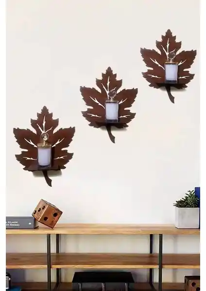 Evdeucuz 3'lü Ahşap Duvar Süsü Rafı ile Modern ve Şık Dekorasyon Çözümü