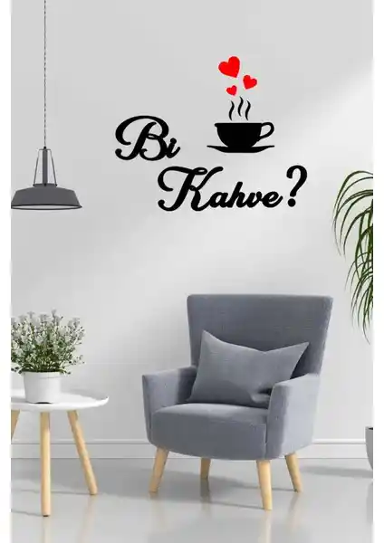 Evdeucuz Kahve Duvar Dekoru 7 Parça Siyah Ahşap Modern Tasarım