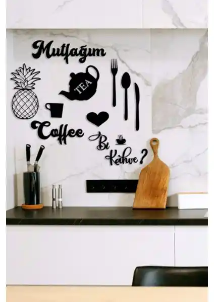 Evdeucuz Mutfağım Ananas Temalı Ahşap Duvar Dekoru Modern ve Dayanıklı Tasarım