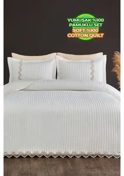 Evlen Home Collection Kapitone Mihrimah Dantelli Çift Kişilik Yatak Örtüsü İnceleme ve Özellikleri