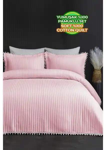 Evlen Home Collection Kapitone Ponpon Yatak Örtüsü Şıklık ve Dayanıklılık Sunar