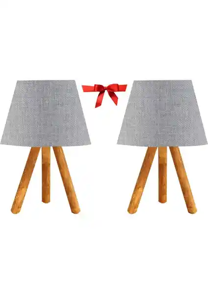 Evlight İkili Abajur Seti: Modern ve Şık Dekoratif Aydınlatma Çözümü