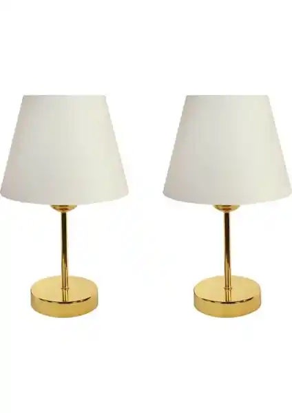 Evlight Metal Ayaklı 2'li Abajur Masa Lambası Modern ve Şık Tasarım Özellikleri