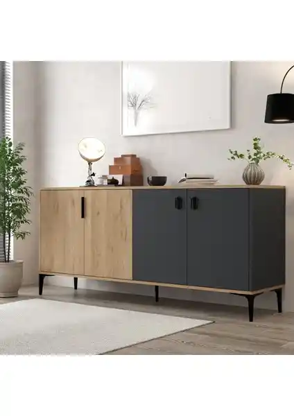 EVMO Home 4001 Neva Konsol Antrasit Renkli Modern ve Fonksiyonel Mobilya Parçası