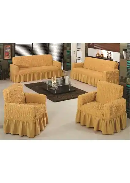 Evory Home Bürümcük Maxi Koltuk Örtüsü Takımı Estetik ve Fonksiyonelliği Bir Arada Sunar