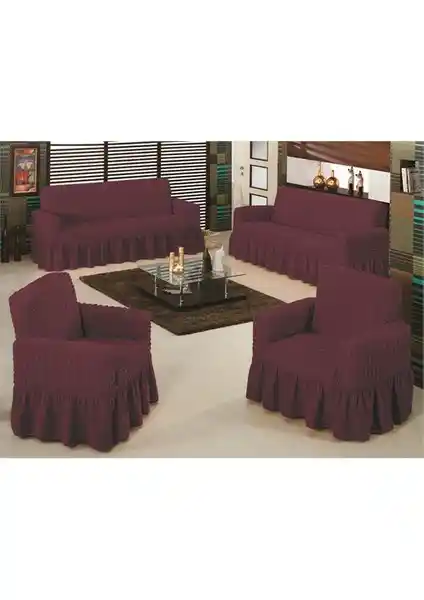 Evory Home Bürümcük Maxi Koltuk Örtüsü Takımı ile Ev Dekorasyonunuza Şıklık Katın