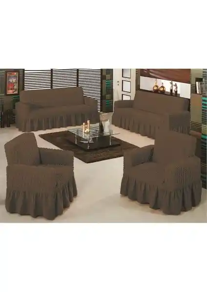 Evory Home Bürümcük Maxi Koltuk Örtüsü Takımı Modern ve Estetik Koruma Çözümü