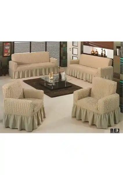 Evory Home Bürümcük Maxi Koltuk Örtüsü Takımı Modern ve Şık Koruma Çözümü