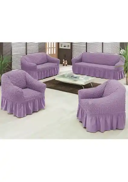 Evory Home Bürümcük Standart Koltuk Örtüsü Takımı ile Modern ve Fonksiyonel Dekorasyon