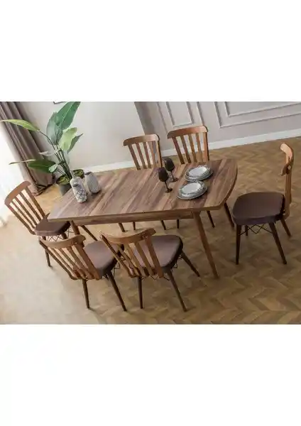 Eymense Fergana 6 Sandalyeli Mutfak Masa Takımı Modern Tasarım ve Fonksiyonellik