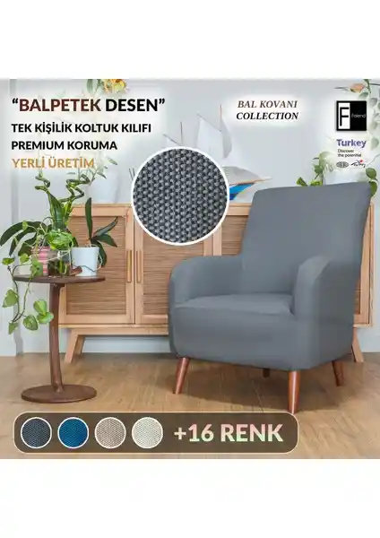 Faiend Likrali Tek Kişilik Koltuk Kılıfı Modern ve Şık Tasarımıyla Koruma ve Dekorasyon Sağlar
