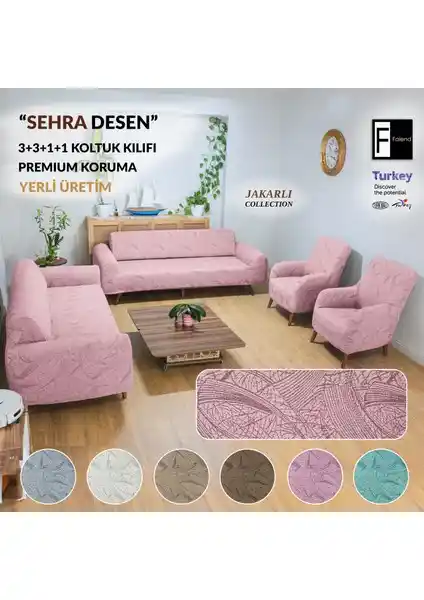 Faiend Sehra Desen Kanepe Takımı: Şık ve Koruyucu Koltuk Kılıfı Seti