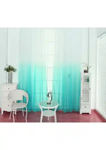 Farbateks Mint Yeşil Renk Geçişli Tül Perde Modern ve Şık Tasarımıyla Ev Dekorasyonunu Zenginleştirir