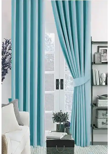 Farbateks Turkuaz Mavi Karatma Fon Perde: Modern ve Şık Tasarım ile Fonksiyonellik Bir Arada