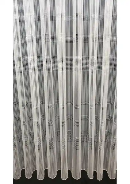 Farbateks Yatay Çizgili 2 Kat Pileli Tül Perde: Modern ve Dayanıklı İç Mekan Dekorasyonu Ürünü