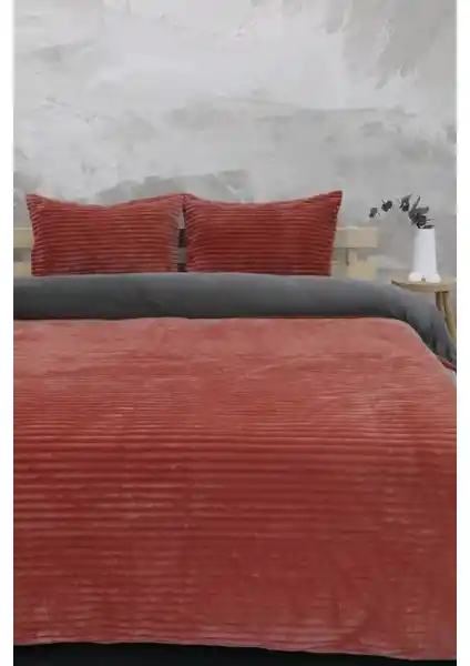 Favora Merinos Eternity Fitilli Peluş Çift Kişilik Nevresim Takımı Şıklık ve Konfor Bir Arada