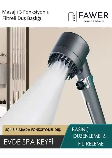 FAWER Filtreli 3 Fonksiyonlu Duş Başlığı İncelemesi ve Kullanıcı Yorumları