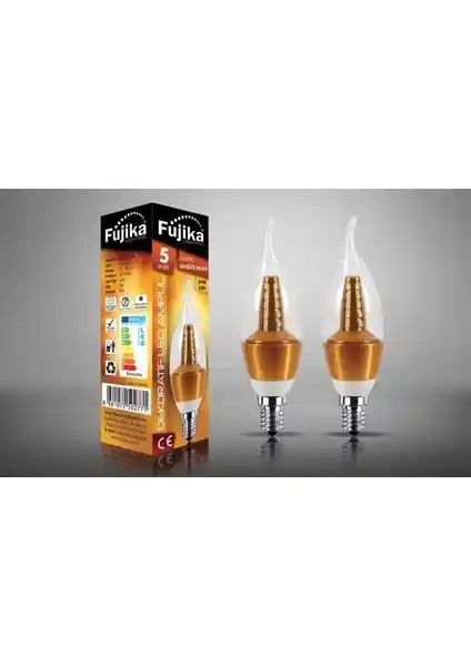 Fujika 5W Sarı Gövdeli LED Ampul Düşük Enerji Tüketimi ve Estetik Tasarım