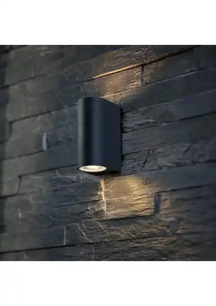 Full Reyon Çift Yönlü Dekoratif Duvar Aplikası Siyah Modern Tasarım