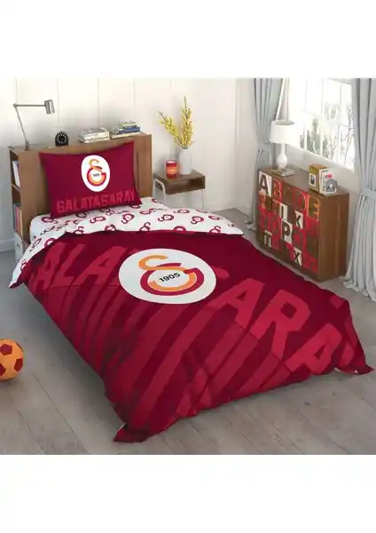 Galatasaray Kırmızı Logo Pamuk Nevresim Takımı: Şık ve Konforlu Spor Temalı Tek Kişilik Yatak Seti
