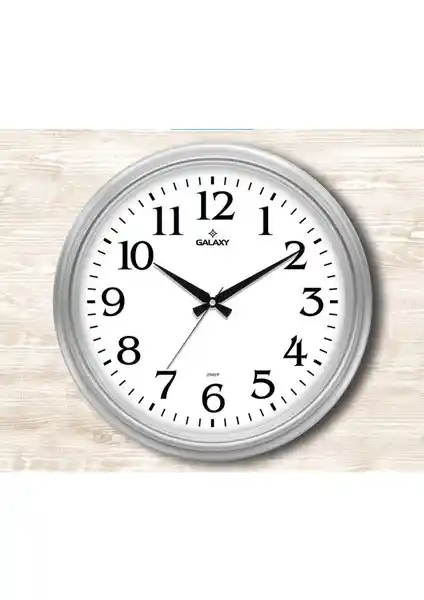 Galaxy 1962-G Premium Büyük Büro Gri Duvar Saati Şık ve Dayanıklı Klasik Tasarım
