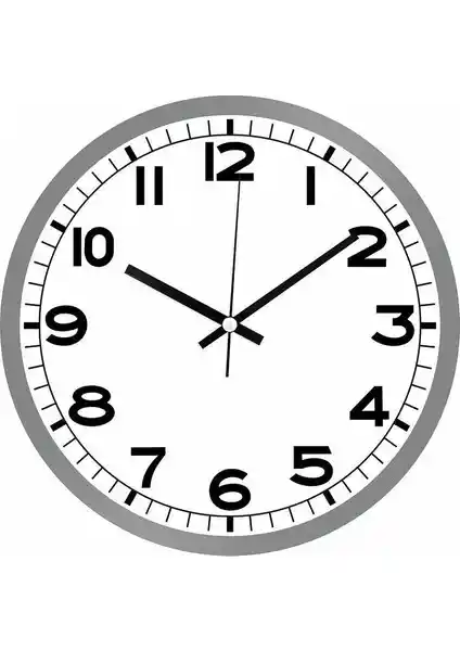 Galaxy 216-1 Metal Görünümlü Sessiz Duvar Saati Modern Dekorasyon İçin Uygun