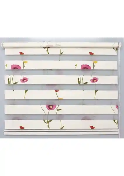 Gelincik Desenli Zebra Perde Modern İç Mekanlar İçin Şık ve Pratik Dekorasyon Unsuru