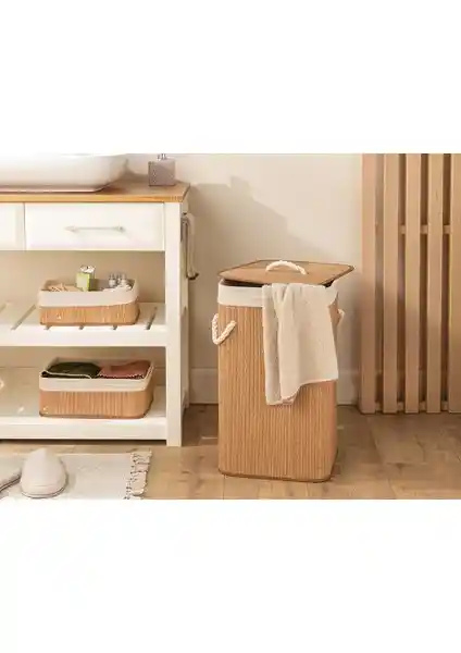 Gina Bambu Çamaşır Sepeti: Estetik ve İşlevselliğin Modern Evlerde Buluşması