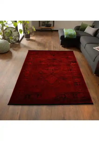 Giza Home Afgan Türkmen Otantik Desenli Dokuma Halı 80x150 cm Güçlü ve Estetik Tasarım