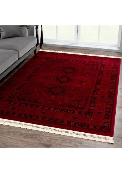 Giza Home Afgan Türkmen Otantik Desenli Salon ve Oturma Odası Halısı 80x150