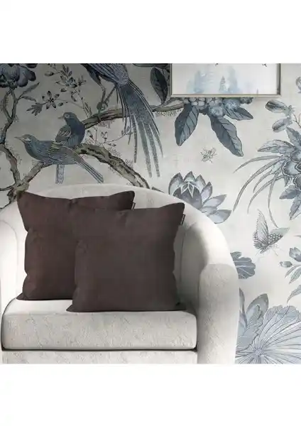 Goccia 2'li Kadife Dokulu Kırlent Kılıfı Acı Kahve – Şık ve Dayanıklı Dekoratif Aksesuar