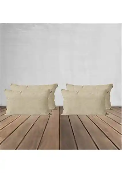 Goccia 4'lü Kadife Dokulu Kırlent Kılıfı Şık ve Dayanıklı Dekorasyon Ürünü