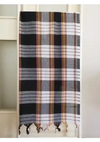 GOLDRİSE Siyah-Beyaz Klasik Hamam Peştemali: Çok Yönlü Kullanım ve Şık Tasarım