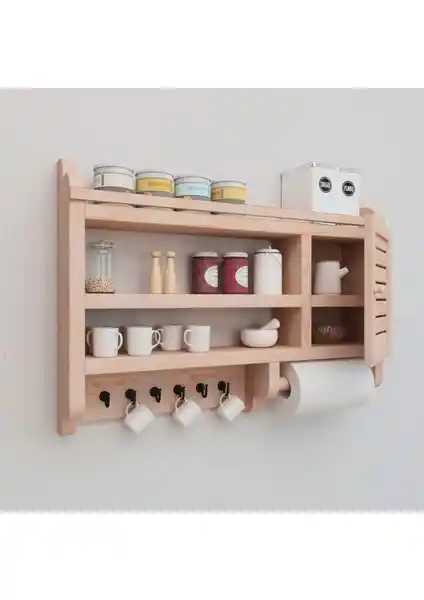 Gudywood Ahşap Mutfak Rafı: Modern Tasarım ve İşlevselliği Bir Arada Sunar