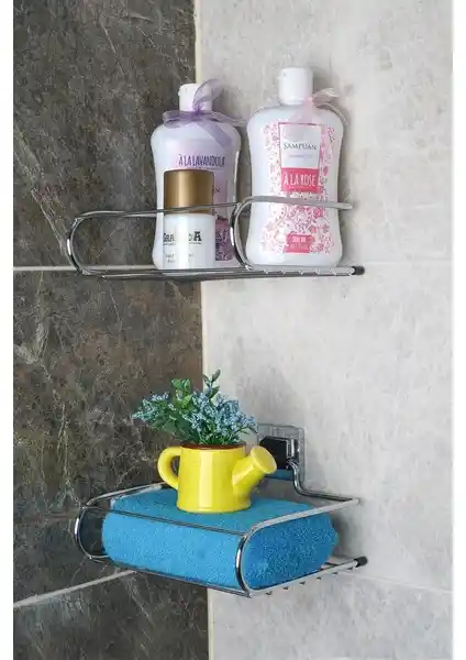 Hagen Güçlü Yapıştırma Banyo Mini Raf: Dayanıklı ve Estetik Pratik Çözüm