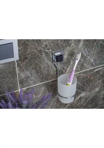 Hagen Güçlü Yapıştırma Diş Fırçalık: Estetik ve Dayanıklı Banyo Aksesuarı