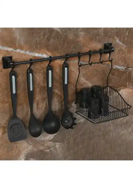 Hagen Metal Duvar Askı Rayı ve Sepet Seti: Dayanıklı ve Estetik Duvar Düzenleme Çözümü