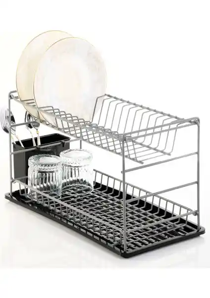 Hagen Paslanmaz İki Katlı Tabaklık Bulaşıklık: Modern ve Dayanıklı Mutfak Düzeni Çözümü