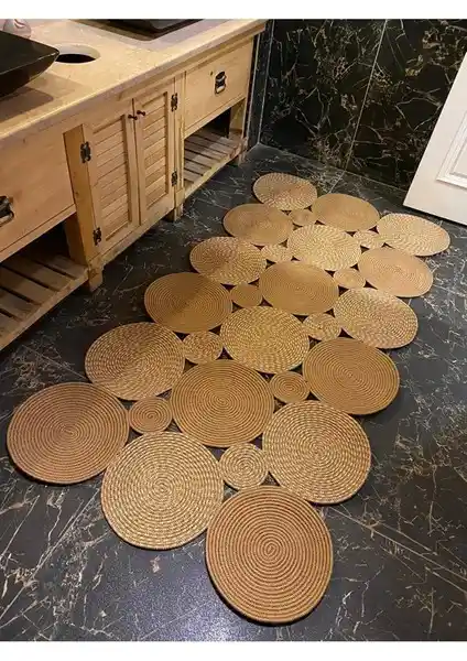 Halımax Milda Jüt Hasırlı El Örgü Kilim: Modern ve Doğal Tasarım ile Dayanıklı Dekorasyon Ürünü