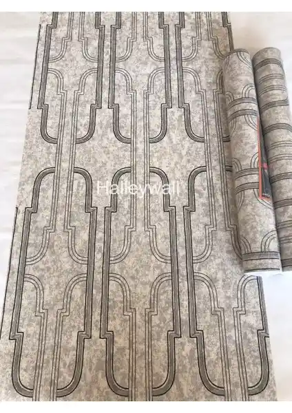 Halleywall 2446 Gri Desenli 3D Duvar Kağıdı Modern ve Estetik İç Mekan Dekoru İçin Uygun