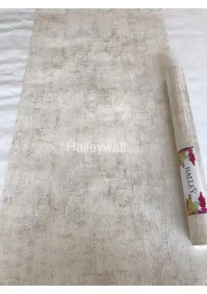 Halleywall 68-2 Beyaz Açık Kahve Desenli Duvar Kağıdı Modern ve Fonksiyonel Dekorasyon Çözümü