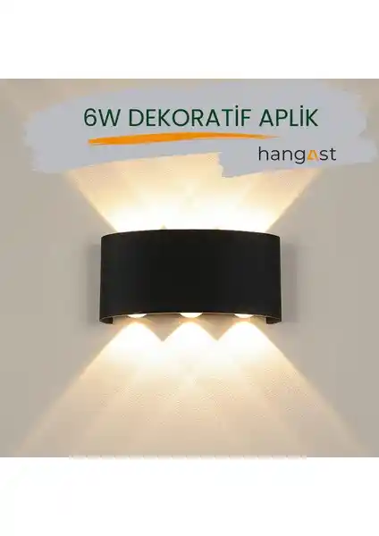 Hangast HE-001 Dekoratif Çift Yönlü LED Duvar Aydınlatma İç ve Dış Mekan Kullanımı