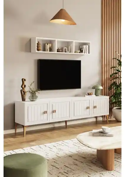 Happylife Mobilya'nın Modern MDF TV Ünitesi ile Evinize Şıklık ve Fonksiyonellik Katın
