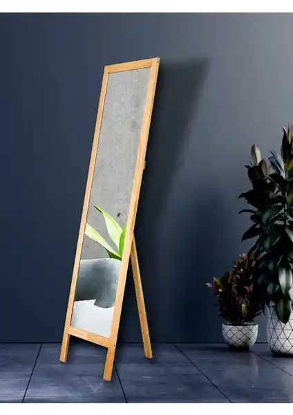 Harz Dekor Ayaklı Boy Aynası: Doğal Ahşap Tasarımı ve Fonksiyonelliği Bir Arada